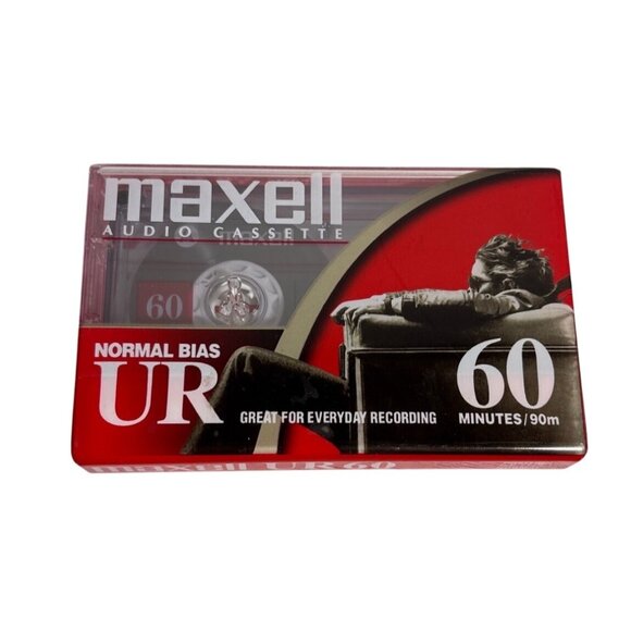 Maxell UR60 Normal Bias Audio Cassette Tape 60 Minutes/90m For Voice Lectures & - Picture 1 of 5